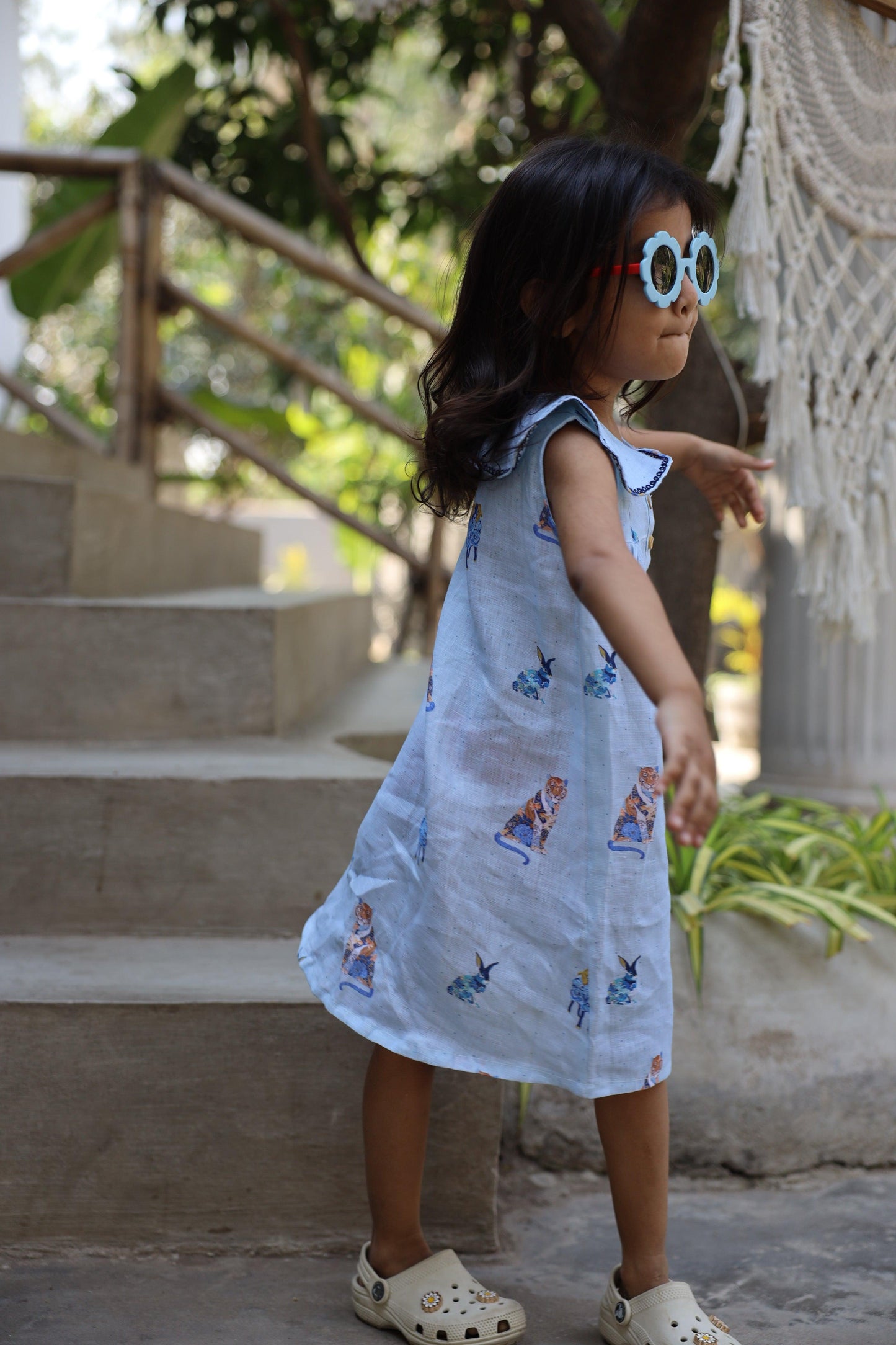 The Royal Toika Print Pure Linen Dress