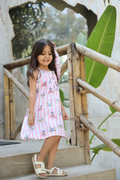 The Sultan's Tapestary Print Pure Linen Dress