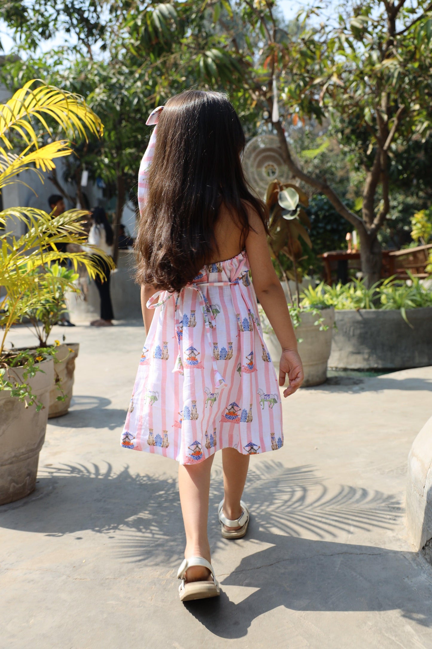 The Sultan's Tapestary Print Pure Linen Dress