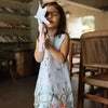 The Natures Flight Print Pure Linen Dress