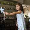 The Natures Flight Print Pure Linen Dress