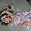 The Wild Emblem Print Pure Linen Dress
