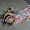 The Wild Emblem Print Pure Linen Dress