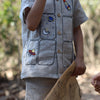 The Imperial Stars And Shuttles inspired Pure Linen Handwork Unisex Coord Set - Khakhi
