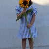 Serene Stripes Pure Linen Dress