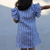 Serene Stripes Pure Linen Dress
