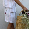 Melodic Stripes Pure Linen Coord