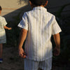 Stripes & Croc Charm Pure Linen Coord