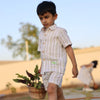 Stripes & Croc Charm Pure Linen Coord