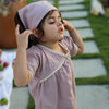 Lavender Blush Pure Linen Dress with Hair Tie Cloth