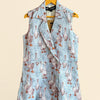 Goose Print Pure Linen Blazer Dress - Funny Bones Clothings