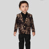 Golden Flower Printed Velvet Blazer Set - Funny Bones Clothings
