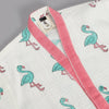 Flamingo Print Premium Quality 100% Cotton Bathrobe - Funny Bones Clothings