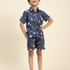 Planet Printed Pure Linen Premium Co-ords - Funny Bones Clothings
