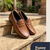 Formal Leather Shoes - Brown Colour