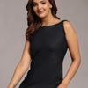 Solid Dark Blue Colour Long Dress Pure Linen - Funny Bones Clothings
