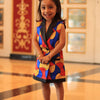 Royal Abstract Colours Satin Blazer Dress - Funny Bones Clothings