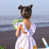 Party Animals Print Pure Linen Dress - Funny Bones Clothings
