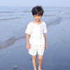 Climbing Bear Print Pure Linen Shirt