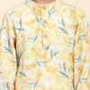 Lemon Print Vestiario's Blend Linen Kurta Pajama Set - Funny Bones Clothings