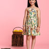 TopSkirt Styled African Forest Print Pure Linen Dress - Funny Bones Clothings