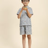 Dino Printed Pure Linen Premium Co-ords - Funny Bones Clothings