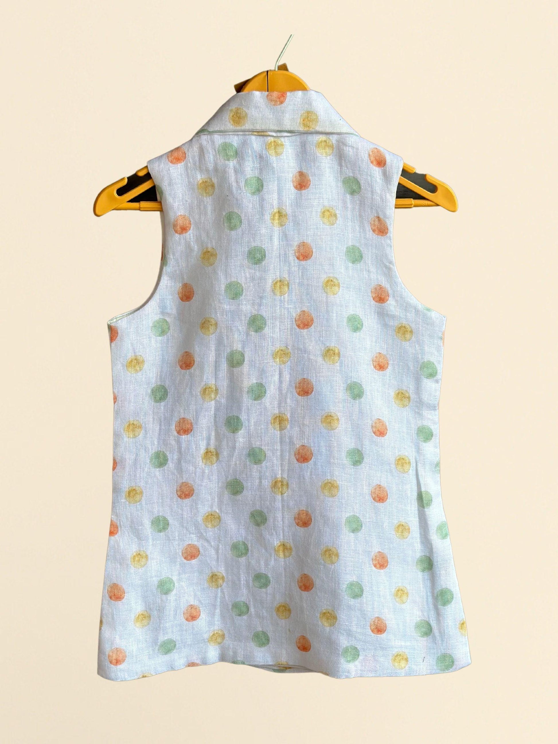 Fireball Print Pure Linen Blazer Dress - Funny Bones Clothings