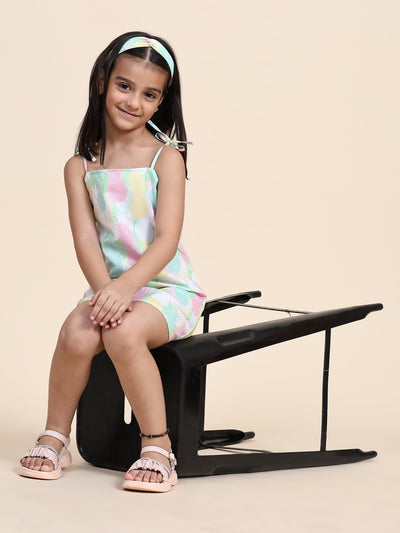 Pinapple Print Blend Linen Dress - Funny Bones Clothings