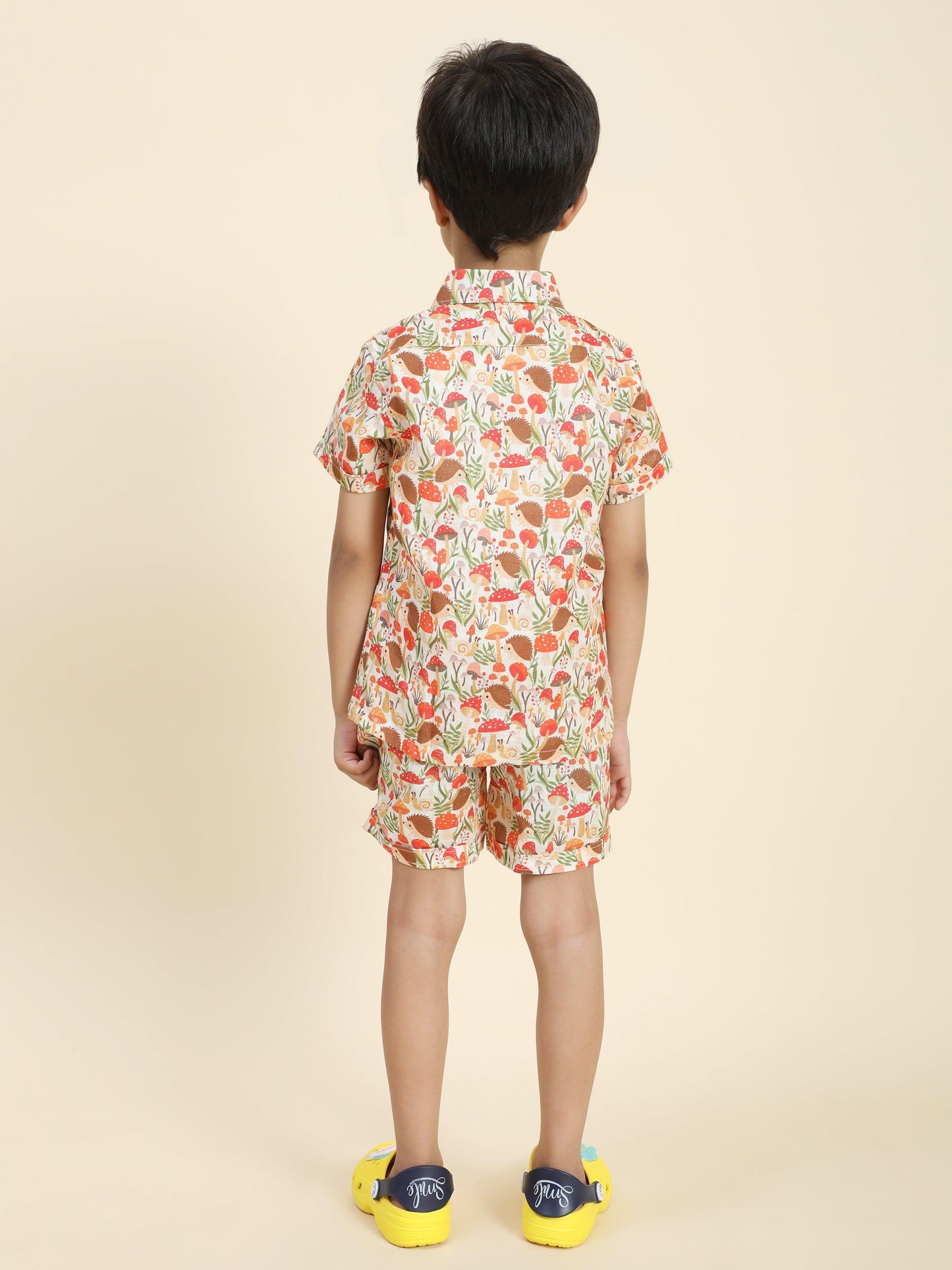 Mushrooms Printed Pure Linen Premium Co-ords - Funny Bones Clothings