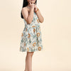 TopSkirt Styled Lion Print Pure Linen Dress - Funny Bones Clothings