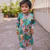 Monkey Print Satin Kurta and Pure Cotton Pajama Set - Funny Bones Clothings