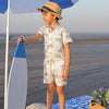 Enchanted Elephants Printed Pure Linen Premium Co-ords - Funny Bones Clothings