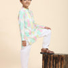 Pinapple Print Vestiario's Blend Linen Kurta Pajama Set - Funny Bones Clothings