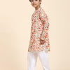 Mushroom Print Pure Linen Kurta and Premium Cotton Pajama Set - Funny Bones Clothings
