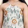 TopSkirt Styled Lion Print Pure Linen Dress - Funny Bones Clothings