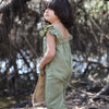 Blooming Wilderness Pure Linen Jumpsuit - Green