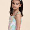 Pinapple Print Blend Linen Dress - Funny Bones Clothings