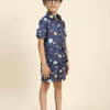 Planet Printed Pure Linen Premium Co-ords - Funny Bones Clothings