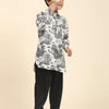 Wildlife Print Pure Linen Kurta and Premium Cotton Pajama Set - Funny Bones Clothings