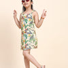 African Forest Print Pure Linen Dress - Funny Bones Clothings
