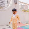 Solid Peach Pure Linen Blazer Only - Funny Bones Clothings