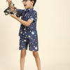 Planet Print Pure Linen Shirt