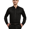 Full Pintex Tuxedo Shirt 100% Premium Cotton Satin for Men (Black Colour) - Funny Bones Clothings
