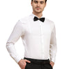 Half Pintex Tuxedo Shirt 100% Premium Cotton Satin for Men (White Colour) - Funny Bones Clothings