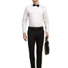 Half Pintex Tuxedo Shirt 100% Premium Cotton Satin for Men (White Colour) - Funny Bones Clothings