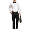 Full Pintex Tuxedo Shirt 100% Premium Cotton Satin for Men (White Colour) - Funny Bones Clothings