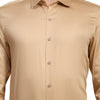 Formal Shirts 100% Premium Cotton Satin for Men (Dark Beige Colour) - Funny Bones Clothings