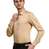 Formal Shirts 100% Premium Cotton Satin for Men (Dark Beige Colour) - Funny Bones Clothings