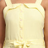 Solid Lemon Yellow Pure Linen Jumpsuit - Funny Bones Clothings