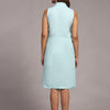 Solid Sky Blue Pure Linen Dress - Funny Bones Clothings